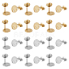 Unicraftale 40Pcs 2 Colors 304 Stainless Steel Stud Earring Findings STAS-UN0056-08-1