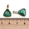 Natural Malachite Pendants G-O176L-14G-3