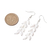 Dyed Natural Shell Beaded Dangle Earrings for Women EJEW-TA00549-3