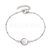 2Pcs 2 Colors 304 Stainless Steel Satellite Chain Bracelet Makings BJEW-JB10587-3