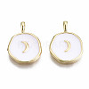 Brass Enamel Pendants KK-S356-198A-NF-1