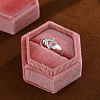 925 Sterling Silver Micro Pave Clear Cubic Zirconia Adjustable Cuff Rings FS-WG9FEE4-02-2