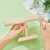 Velvet T-Bar Bracelet Display Stands  with Wooden Base BDIS-WH0010-03B-3