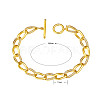 SHEGRACE Brass Curb Chain Bracelets JB005A-X-3