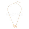 1Pc 302 Stainless Steel Heart Puzzle Pendant Cable Chain Lariat Y Necklaces for Women NJEW-TADJ0001-01KCG-2
