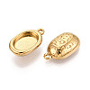 304 Stainless Steel Pendant Cabochon Settings STAS-N114-46B-G-2