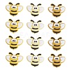12Pcs 3 Colors Bees Silicone Focal Beads JX658A-1