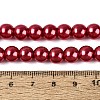 Baking Paint Pearlized Glass Pearl Round Bead Strands HY-Q330-8mm-51-4