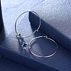 925 Sterling Silver Hoop Earrings EJEW-BB30561-6