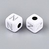 Opaque Acrylic Beads SACR-T035-03N-3