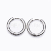 Tarnish Resistant 202 Stainless Steel Huggie Hoop Earrings EJEW-F111-18mm-P01-1