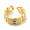 Brass Micro Pave Cubic Zirconia Rings RJEW-R145-03G-2