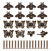 16 Sets 2 Styles Tibetan Style Alloy Drawer Cabinet Door Holder AJEW-GA0010-55-1