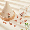 12Pcs 6 Style Long-Lasting Plated Brass Micro Pave Cubic Zirconia Ice Pick Pinch Bails ZIRC-NB0002-04-5