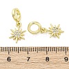 Brass Micro Pave Cubic Zirconia European Dangle Charms KK-D325-13G-3
