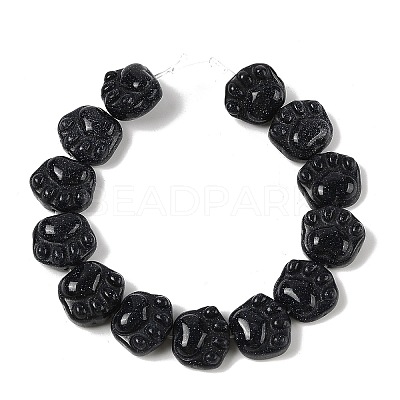 Synthetic Blue Goldstone Beads Strands G-M108-A02-01-1