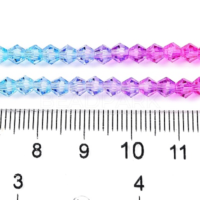 Gradient Color Baking Paint Glass Bead Strands X1-DGLA-A039-T4mm-A08-1