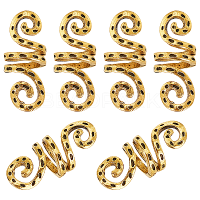 Plated Alloy Hair Coil Cuffs OHAR-PH0001-19AG-1