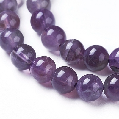 Natural Amethyst Round Bead Strands X-G-L170-6mm-03-1