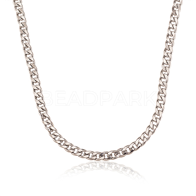 304 Stainless Steel Cuban Link Chains CHS-CJ0001-27B-1