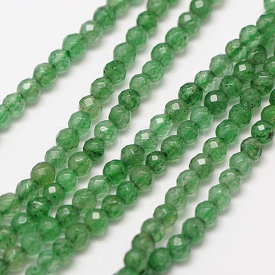 Natural Green Aventurinee Beads Strands X-G-A129-3mm-D02-1