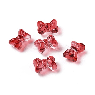 Transparent Spray Painted Glass Beads X-GLAA-I050-11-1