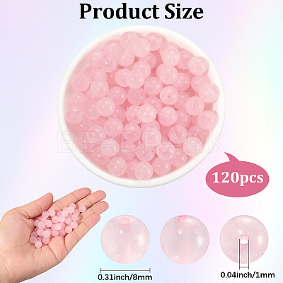 120Pcs Natural Rose Quartz Beads G-PA0001-04A-1
