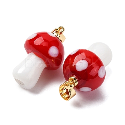 Handmade Lampwork Pendants LAMP-S069-08G-02-1
