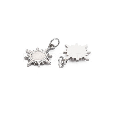 304 Stainless Steel Pendant Enamel Settings STAS-N097-216-1