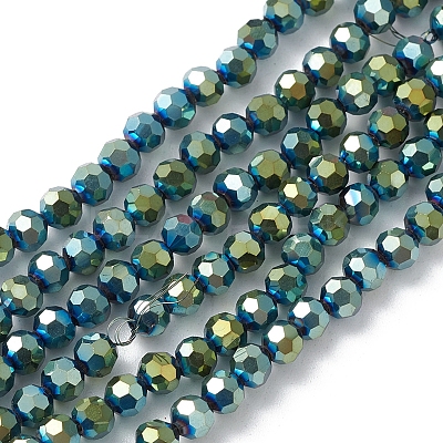 Electroplate Glass Beads Strands EGLA-K015-10C-1