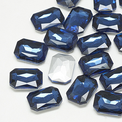Pointed Back Glass Rhinestone Cabochons RGLA-T079-8x10mm-13-1