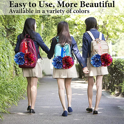 Cloth Pom Pom Holder for Backpack Cheer AJEW-WH20042-69B-1