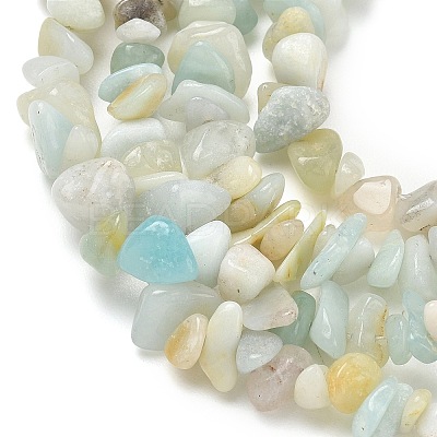 Natural Flower Amazonite Chips Beads Strands X-G-M205-12B-1