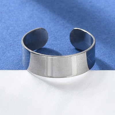 Non-Tarnish 304 Stainless Steel Cuff Rings STAS-T045-22A-P-1