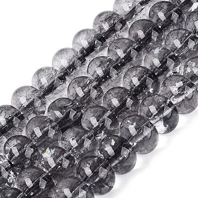 Crackle Transparent Glass Beads Strands GLAA-N074-02B-06-1