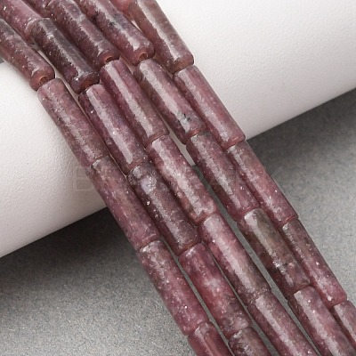 Natural Lepidolite/Purple Mica Stone Beads Strands G-F247-45A-1
