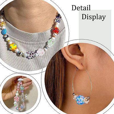10Pcs 10 Colors Handmade Lampwork Beads LAMP-AR0001-43-1