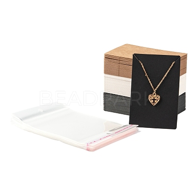 150Pcs 3 Colors Cardboard Display Cards CDIS-LS0001-03-1