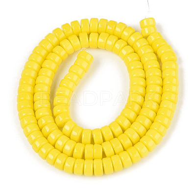 Opaque Solid Color Glass Beads Strands LS-GLAA-N026-3x6mm-03-1