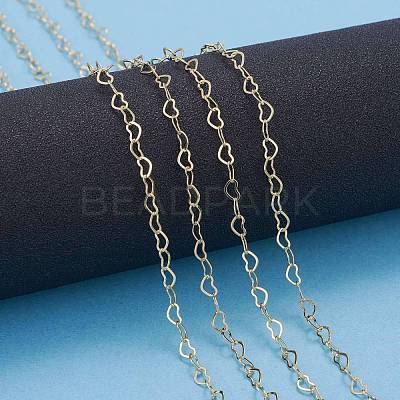Brass Heart Link Chains CHC-G005-27G-1