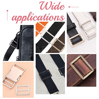 24Pcs 6 Colors Alloy Slider Buckles FIND-WR0010-73-1