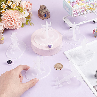 Plastic Doll Stands ODIS-WH0038-98B-1