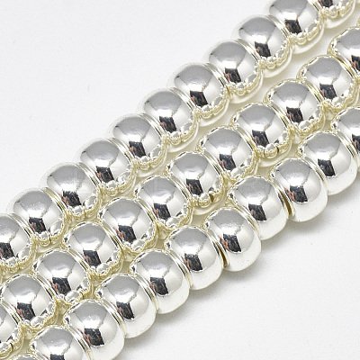 Electroplate Non-magnetic Synthetic Hematite Beads Strands G-Q465-38S-1