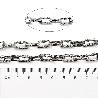 Alloy Twist Oval Link Chains LCHA-K001-04P-1