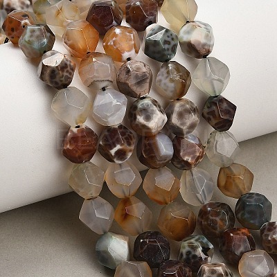 Natural Agate(Dyed & Heated) Beads Strands G-K425-B06-01-1
