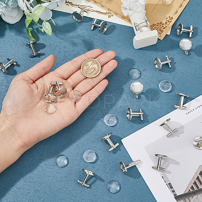 DIY Blank Dome Cufflinks Making Kit DIY-DC0002-60A-1