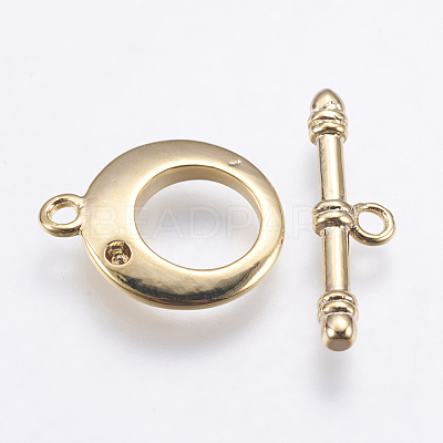 Brass Toggle Clasps X-KK-G333-14G-NF-1