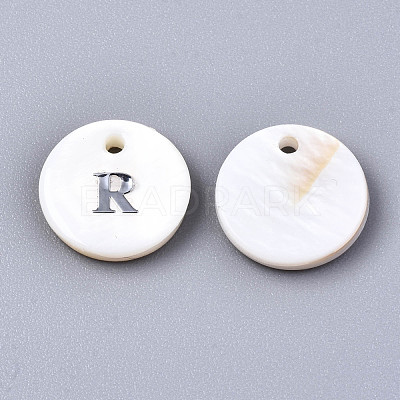 Natural Freshwater Shell Pendants X-SHEL-Q018-01A-R-P-1
