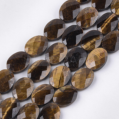 Natural Tiger Eye Beads Strands G-S354-16-1