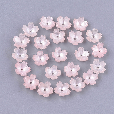 Cellulose Acetate(Resin) Bead Caps KK-S161-03B-1